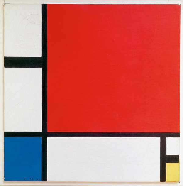 Composição II em vermelho, azul e amarelo - Piet Mondrian